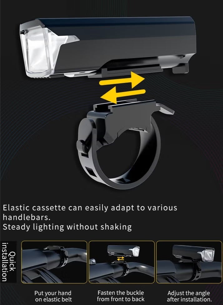 جيكومو كشاف سيكل - مصباح دراجة، وضع ليلي استشعاريتلقائي، شاشة رقمية لنسبة البطارية، مقاوم للماء IPX5،شحن سريع USB-C، 4 أوضاع إضاءة LED فائقة السطوعلأمان ركوب الطرق والجبال والليل - Image 5